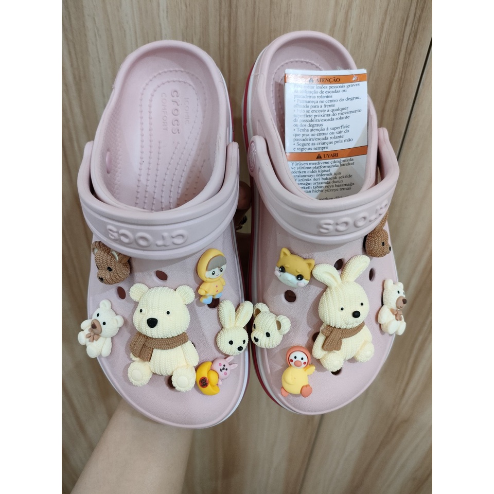 Combo Dép sục crocs baya màu hồng, hàng xuất dư đủ size cho bé từ 21- 35