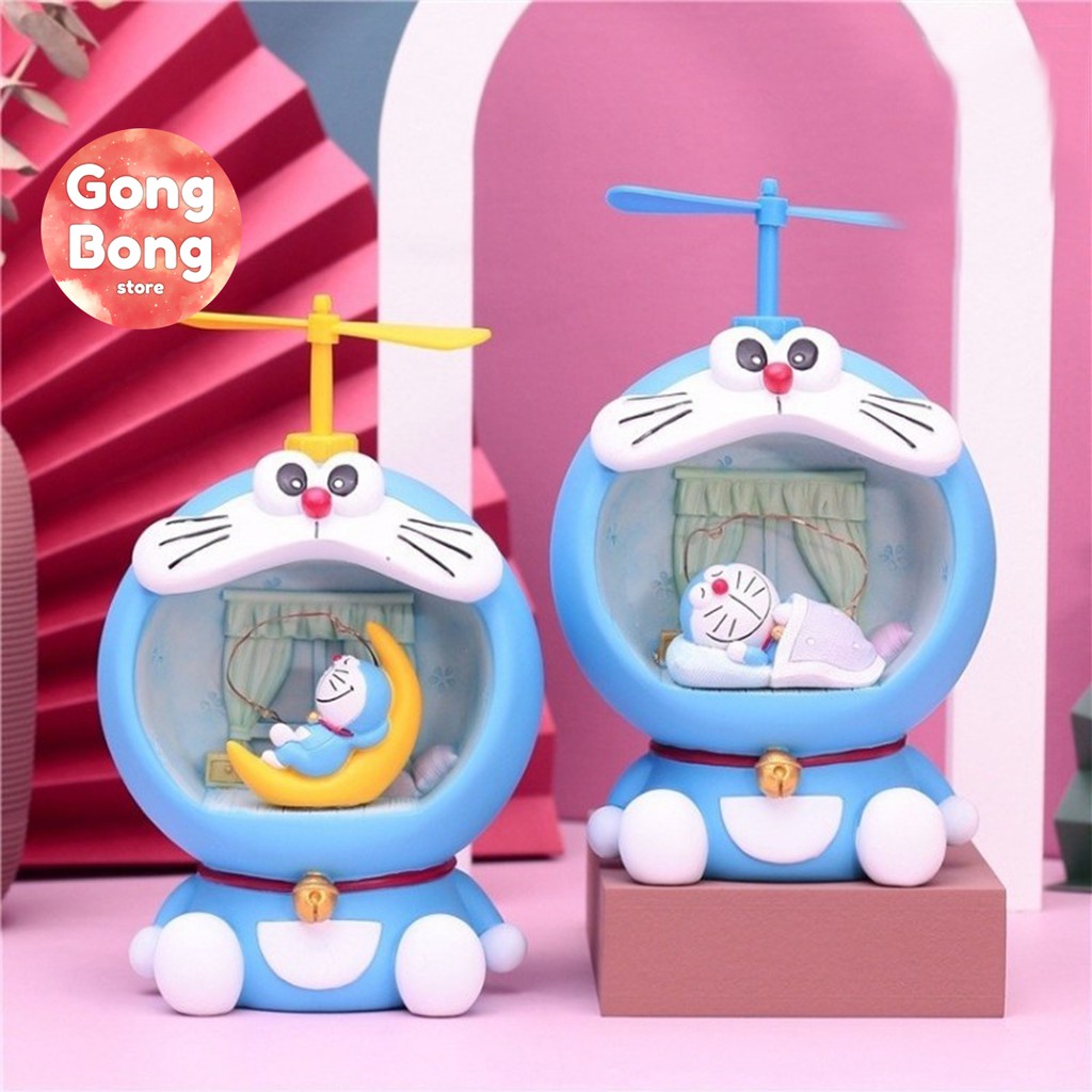 Đèn ngủ để bàn, đèn ngủ mini hình doremon, đèn trang trí phòng ngủ đáng yêu Gong Bong Store