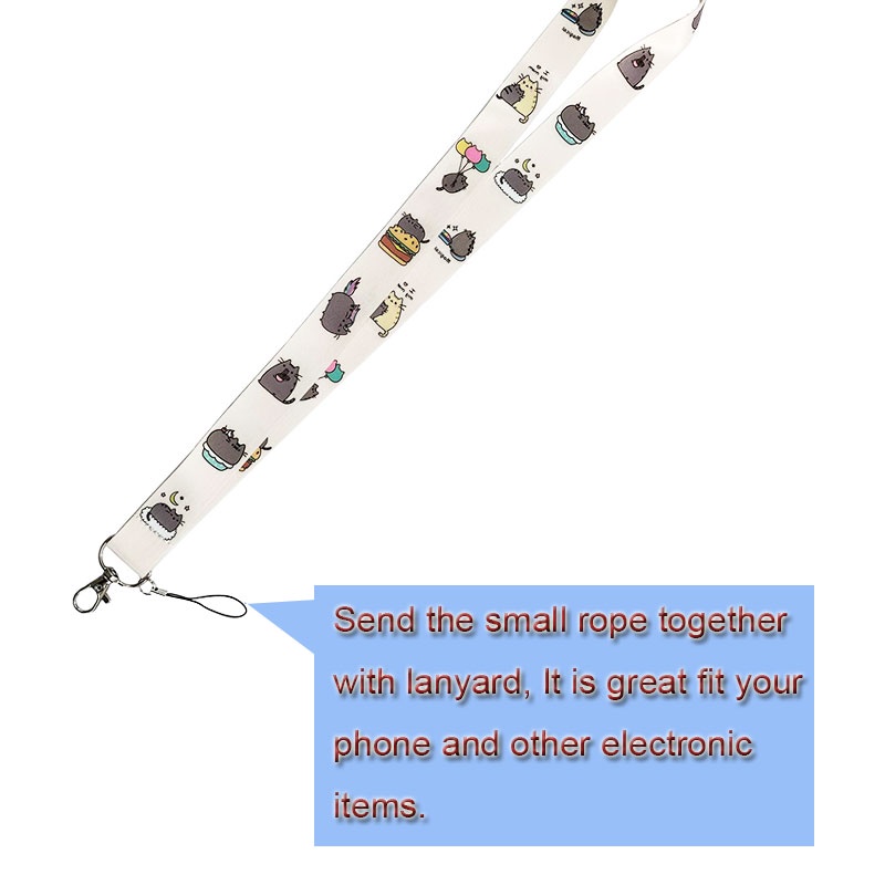 Dây Đeo Điện Thoại/Chìa Khóa/Thẻ ID Hình Mèo Pusheen Dễ Thương