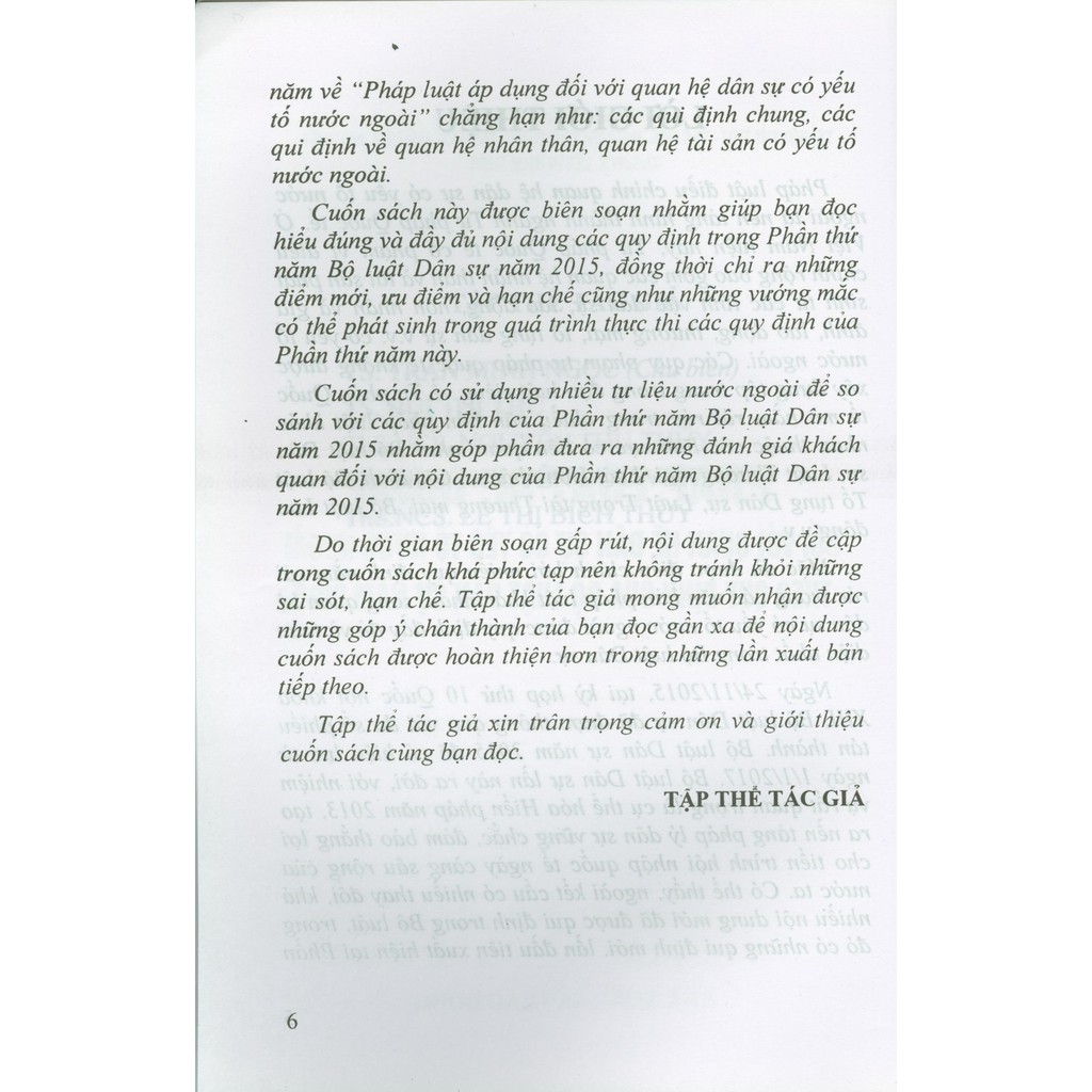 Sách - Pháp Luật Áp Dụng Đối Với Quan Hệ Dân Sự Có Yếu Tố Nước Ngoài Theo Quy Định Chung Của Bộ Luật Dân Sự Năm 2015