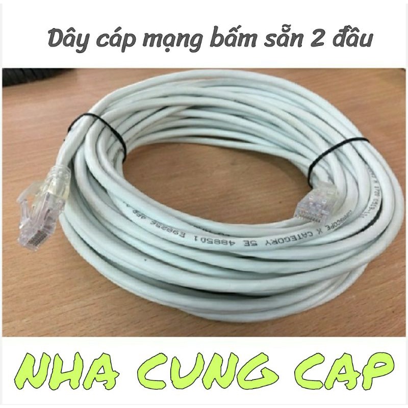 DÂY CÁP MẠNG LAN BẤM SẴN 2 ĐẦU TỪ 5 MÉT ĐẾN 30 MÉT