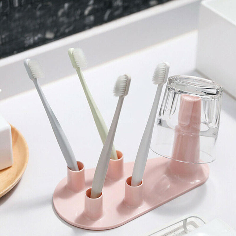 Giá đỡ bàn chải/cốc đánh răng bằng nhựa tiện dụng cho phòng tắm