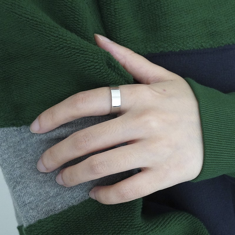 Nhẫn Nam Nữ Trơn Basic Plain Ring Asta Accessories Màu Bạc Đẹp Cao Cấp - Nhẫn Unisex Cá Tính Titan Không Gỉ - Plain Ring