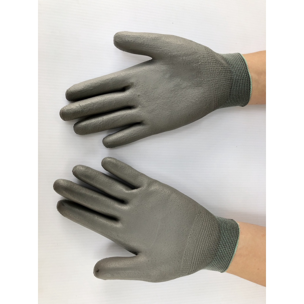 Găng tay bảo hộ lao động phủ bàn PU. Găng tay cao su. Bao tay cao su giá tốt HCM