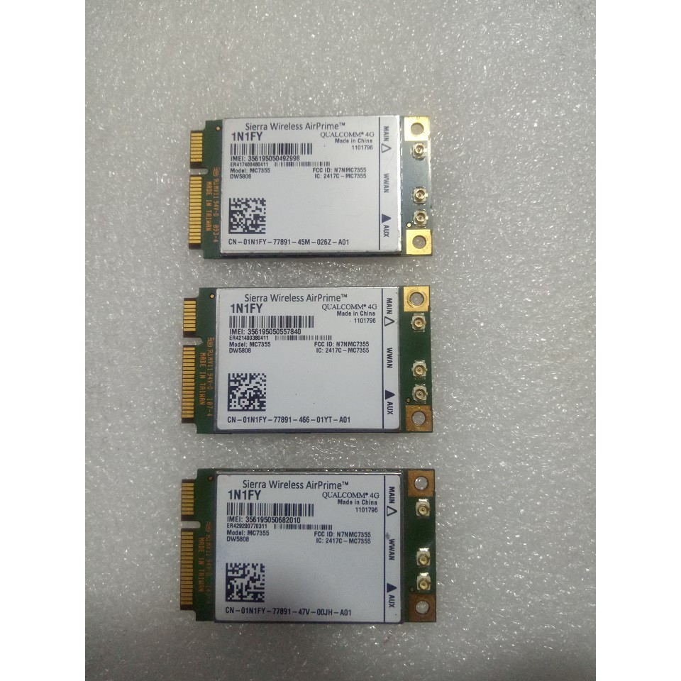 Card wwan 4G Dell DW5808 dùng cho laptop Dell core i thế hệ 4 như: E7440, E7240,E6440,E6540,M4800, M6800