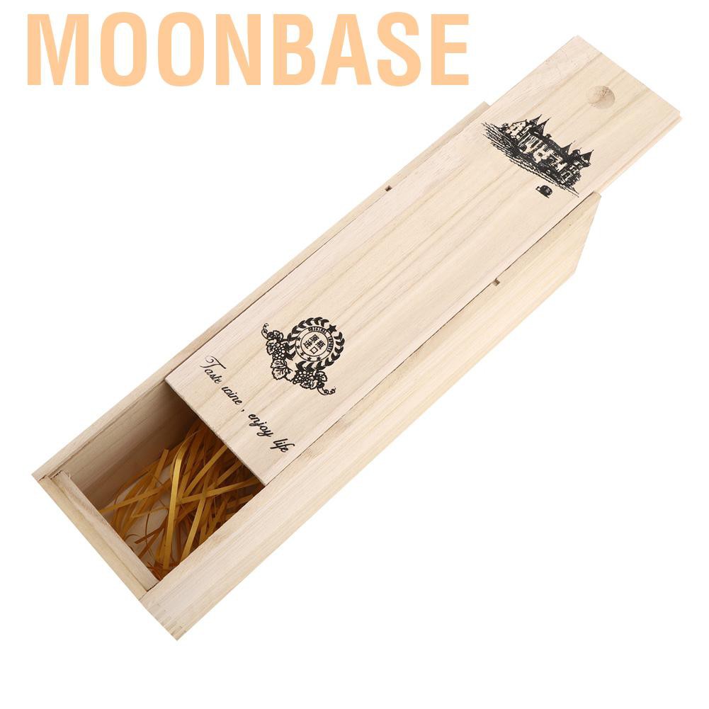 Moonbase Retro Red Wine Bottle Box Portable Delicate Wooden Storage Container Gift Cas HG