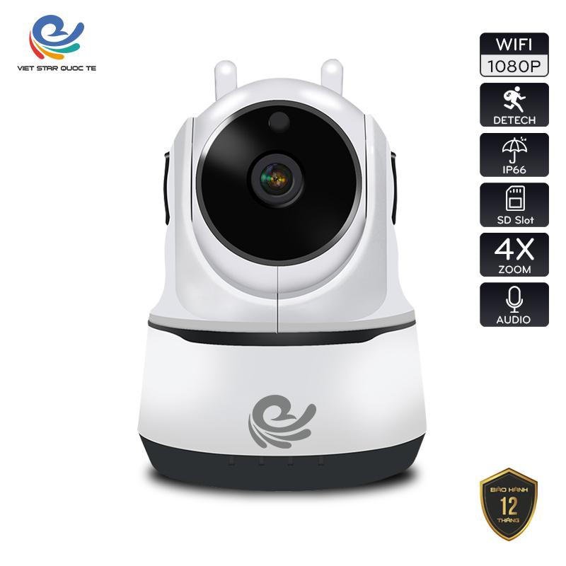 [Mã 2404EL10K giảm 10K đơn 20K] Camera IP Wifi - Carecam Trong Nhà PAF-200 2.0Mpx -1080p Thương Hiệu Việt Star Quốc Tế