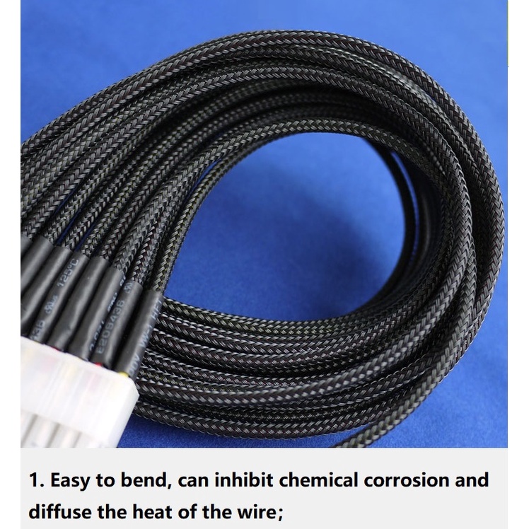 5/20M  3mm Braided Expandable Sleeve PET Tight Wire Wrap High Density Insulated Cable Harness Line Protector Cover Sheath Cuộn Dây Quấn Bảo Vệ Dây Cáp Co Giãn