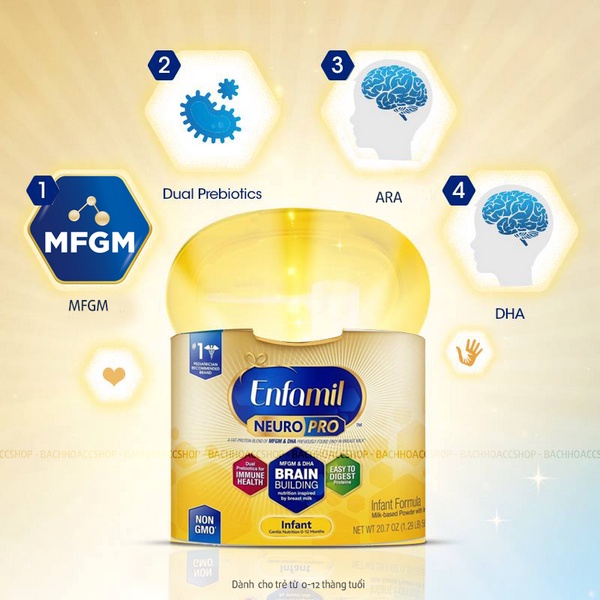 Sữa Enfamil Neuro Pro NON-GMO 204g Mỹ Chính Hãng dành cho trẻ 0-12th SALE LỖ DATE 8/23