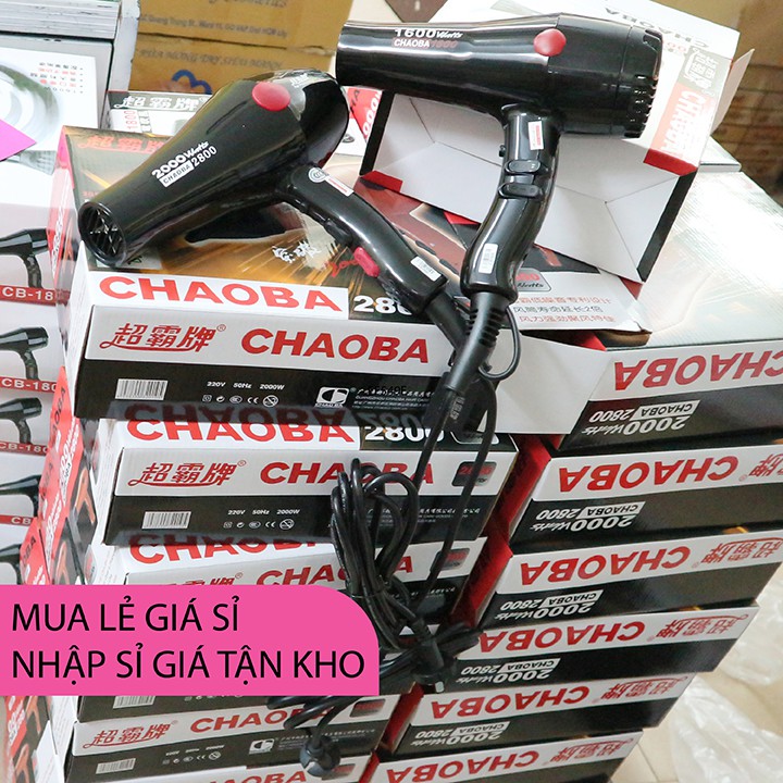 Máy sấy tóc CHAOBA1800 công suất lớn 1600w, có chế độ thổi 2 chiều nóng lạnh