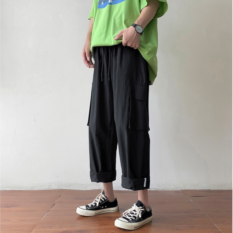 Quần jean dài ống rộng phong cách Hàn Quốc thời trang unisex đơn giản cho nam