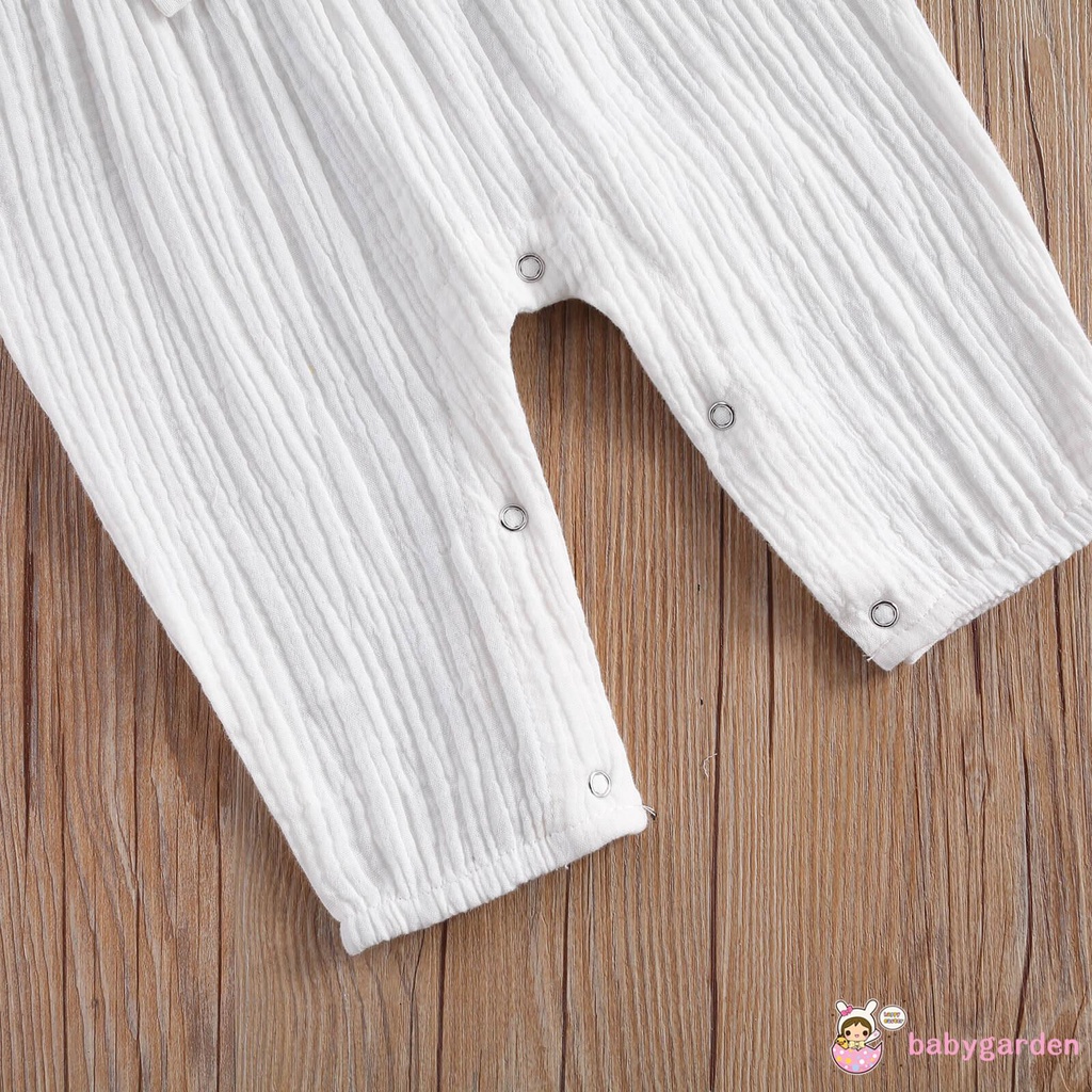 Bộ áo liền quần cổ tròn sát nách ren hoa kèm băng đô cho bé gái