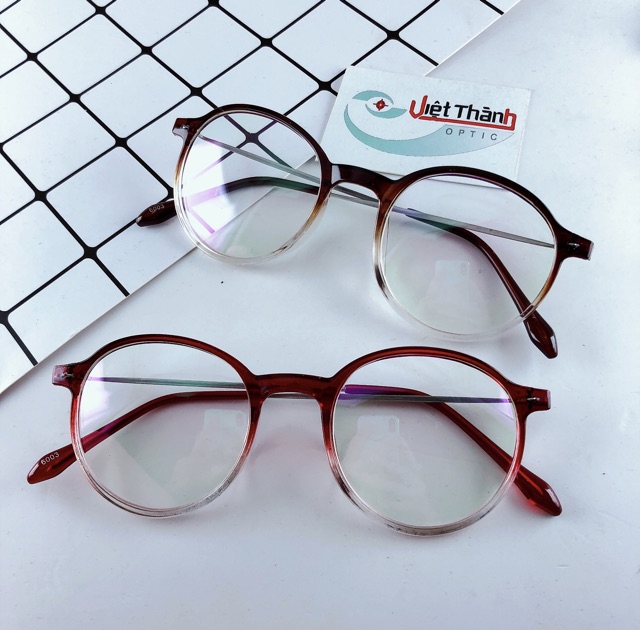 Kính ombre tròn mảnh kute kính nhỏ 2023 nhận làm cận viễn loạn theo yêu cầu OM07