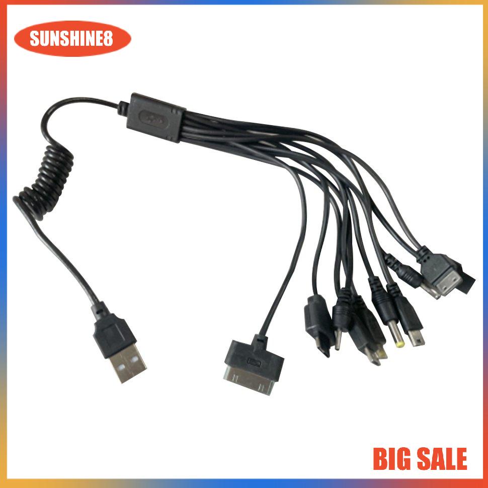 【SUN】10 in 1 Universal Portable Lightweight Multi Functions USB Charging Cable