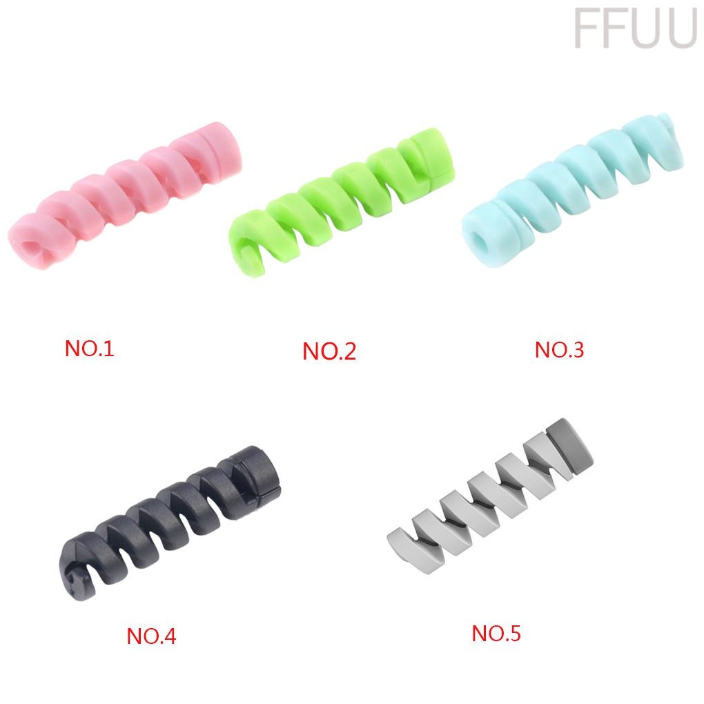 Dây quấn bảo vệ dây cáp sạc USB dạng xoắn ốc bằng silicon chống gãy tiện dụng