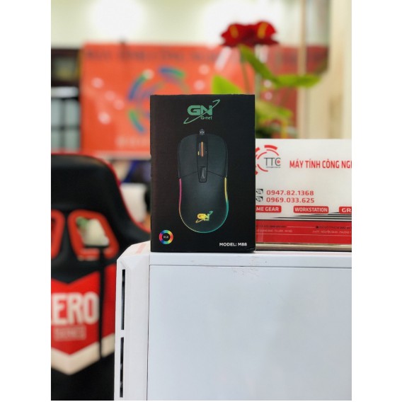 Chuột chơi game lazer RGB GNET M88 cao cấp chuyên dụng game net