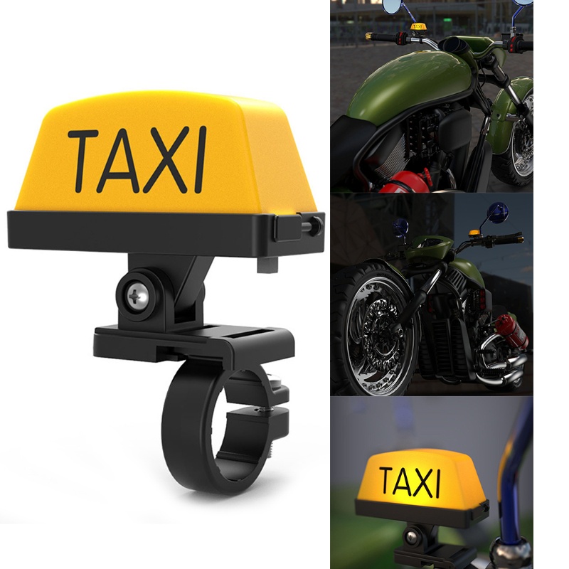 Bảng Đèn LED Cảnh Báo Có Thể Sạc Lại Bằng Cổng USB Gắn Hộp Taxi Trang Trí Xe Máy