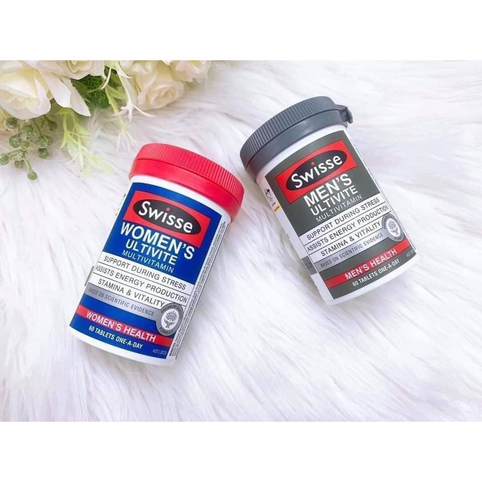 Vitamin tổng hợp nam/nữ Swisse Men’s/Women's Ultivite Multivitamin, Úc (60v-120V) | Thế Giới Skin Care