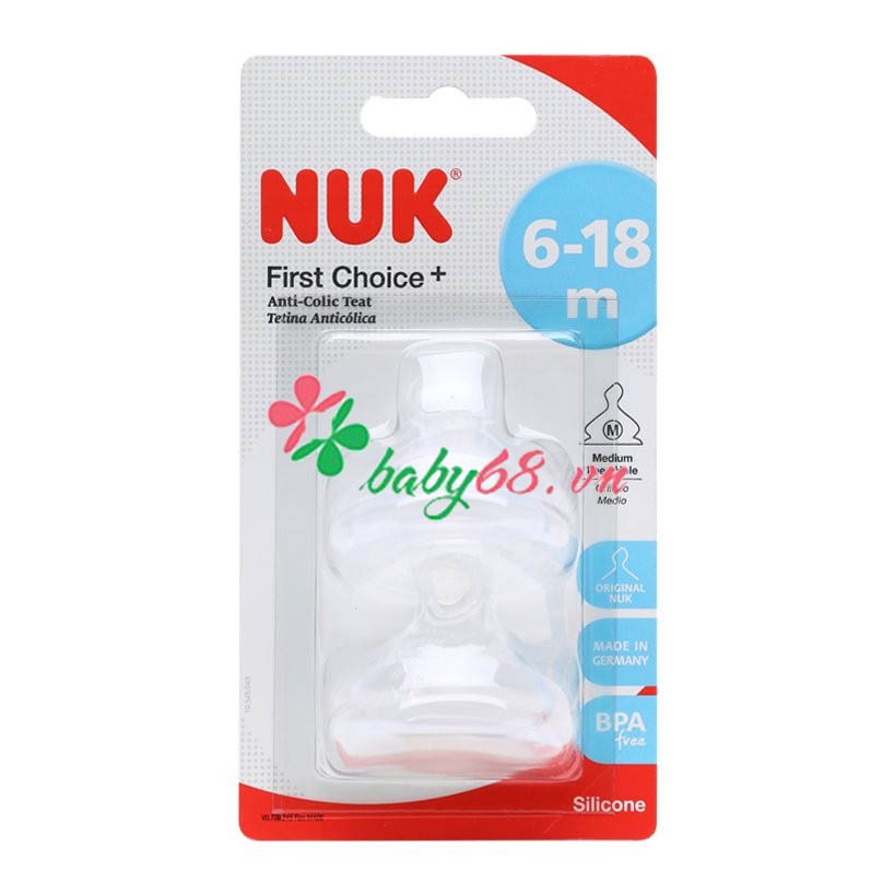 Núm ty Nuk silicone nhiều size