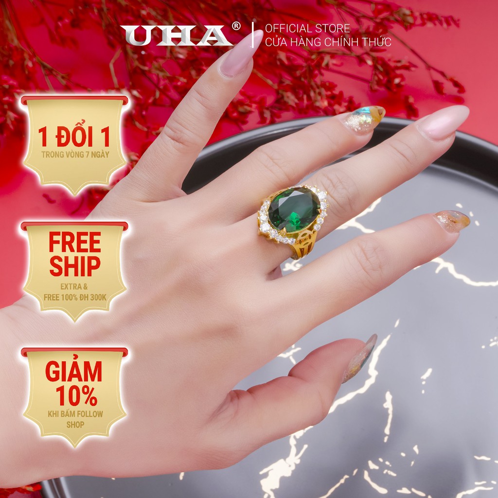 Nhẫn nữ đính xoàn N508143-110 mạ vàng cao cấp (giá tốt nhất)