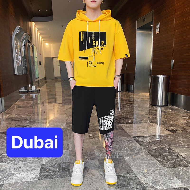 BỘ THỂ THAO NAM CHƯ SUP CÓ NÓN, ĐỒ BỘ QUẦN ÁO MÙA HÈ CỘC TAY VẢI ĐẸP HOT TREND 2022 - DUBAI FASHION