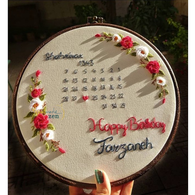 DIY bộ KIT tập thêu tay chúc mừng SINH NHẬT quà tặng tự làm vải decor nhà cửa phòng trang trí vintage ZEN Handmade