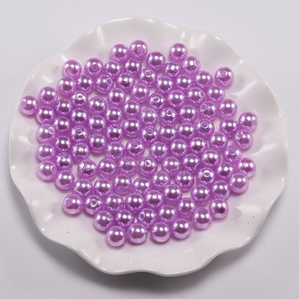 Bộ 100 hạt ngọc trai bằng nhựa ABS cỡ 3 4 6 8 10 12mm cho phụ kiện làm đồ trang sức