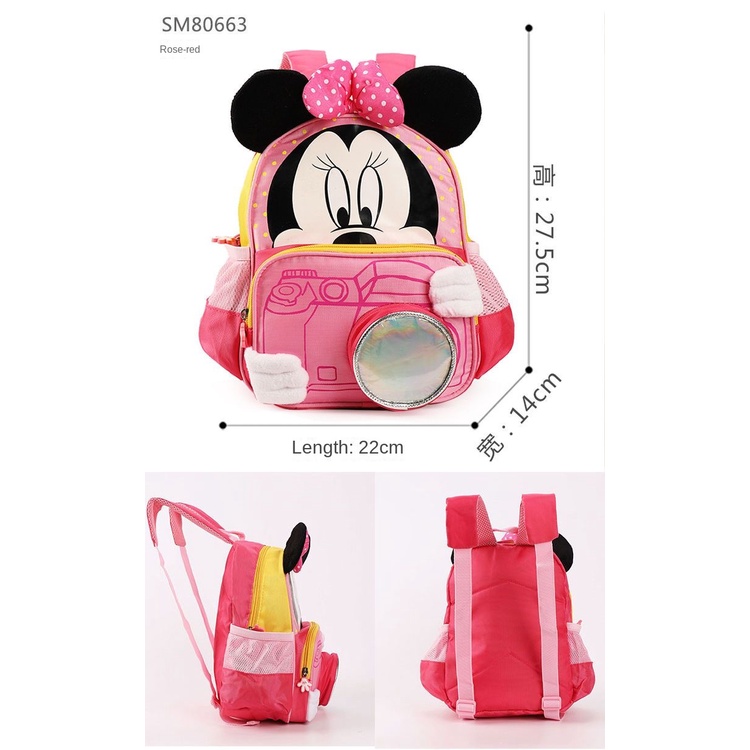 Ba Lô Đi Học Họa Tiết Hoạt Hình Disney Xinh Xắn Dành Cho Bé 1-8 Tuổi