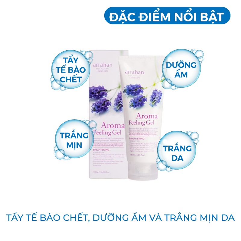 Tẩy da chết - Tẩy tế bào da chết chiết xuất hoa oải hương ARRAHAN Hàn Quốc 180ml