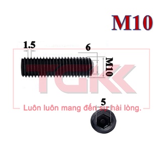 Vít trí thép đen M10