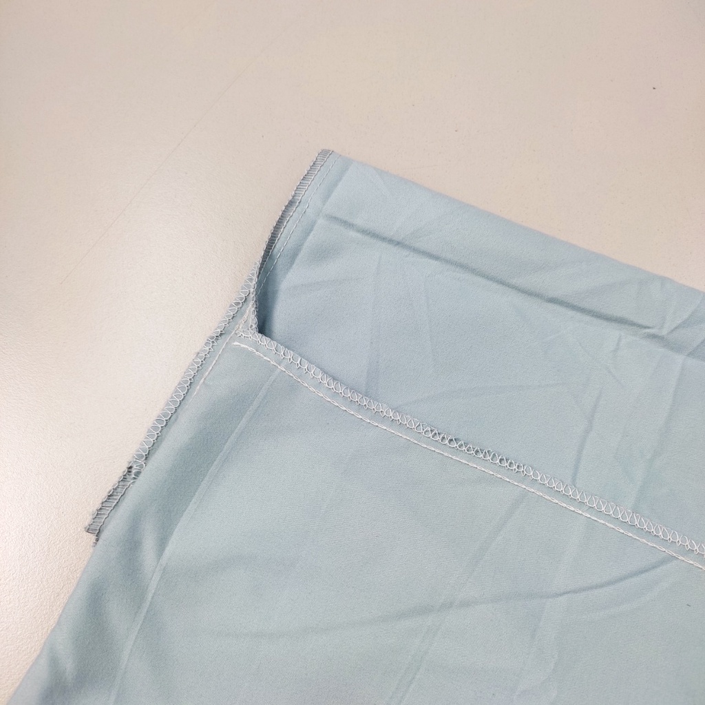 Vỏ gối 50x70cm cotton tici hàng đẹp vải tốt màu xanh biển nhạt