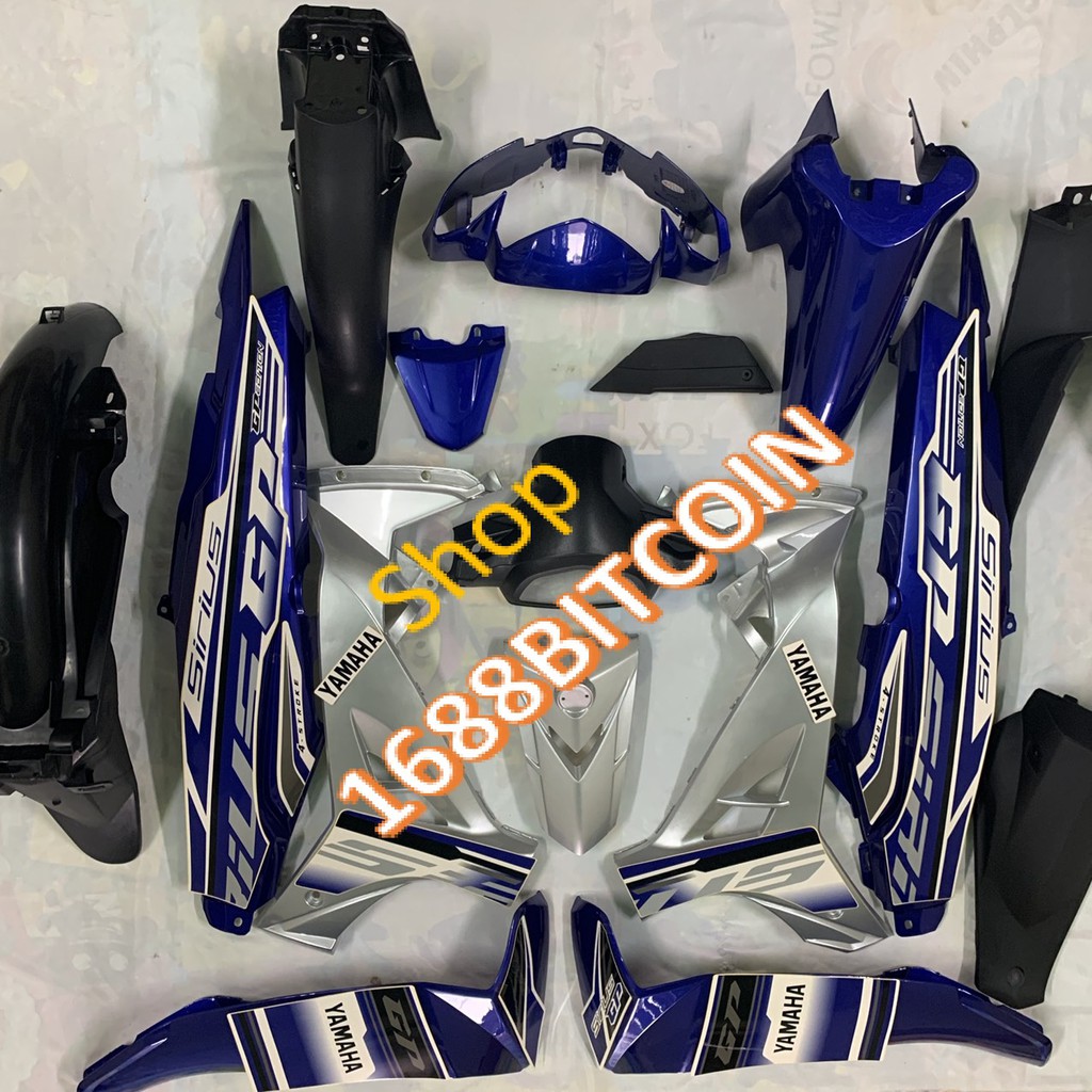 Bộ Dàn áo -vỏ nhựa xe Sirius GP / SIRIUS RC màu Xanh-nhựa trắng nguyên sinh LOẠI ĐẸP