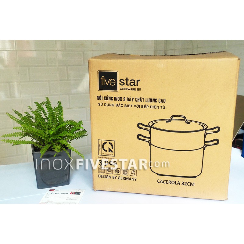 Bộ Nồi Xửng Hấp Inox Fivestar 32cm