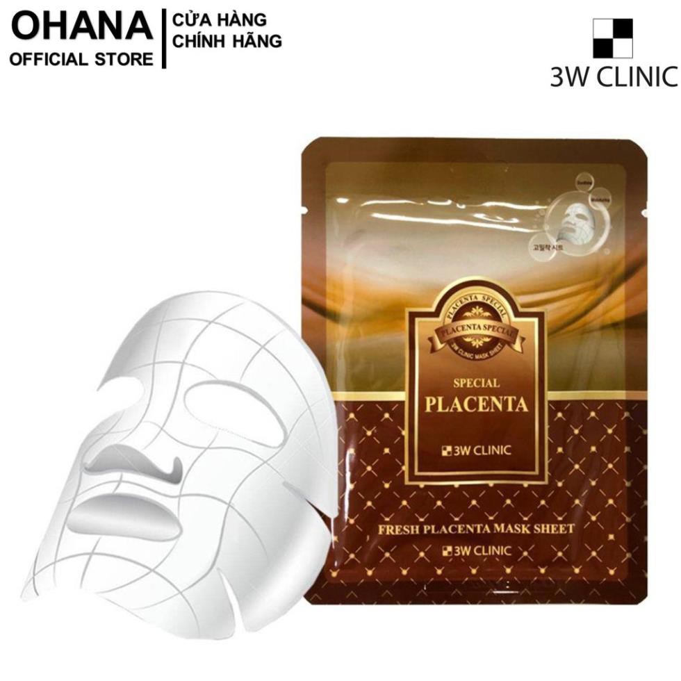 [Hàng Chính Hãng] Mặt Nạ Dưỡng Ẩm Trắng Da Hàn Quốc 3W Clinic Mask Sheet 23ml