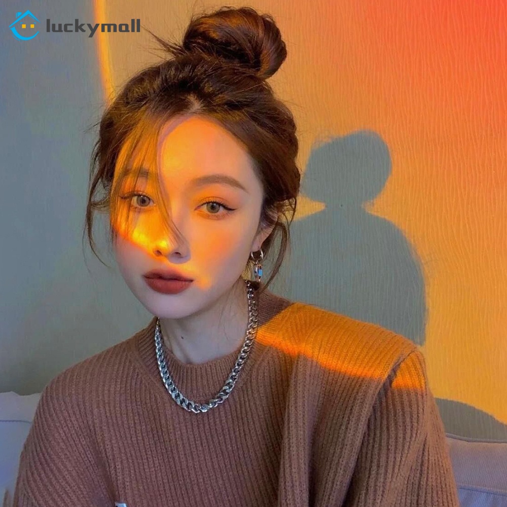 Dây chuyền choker hợp kim màu bạc đơn giản thời trang dành cho nữ