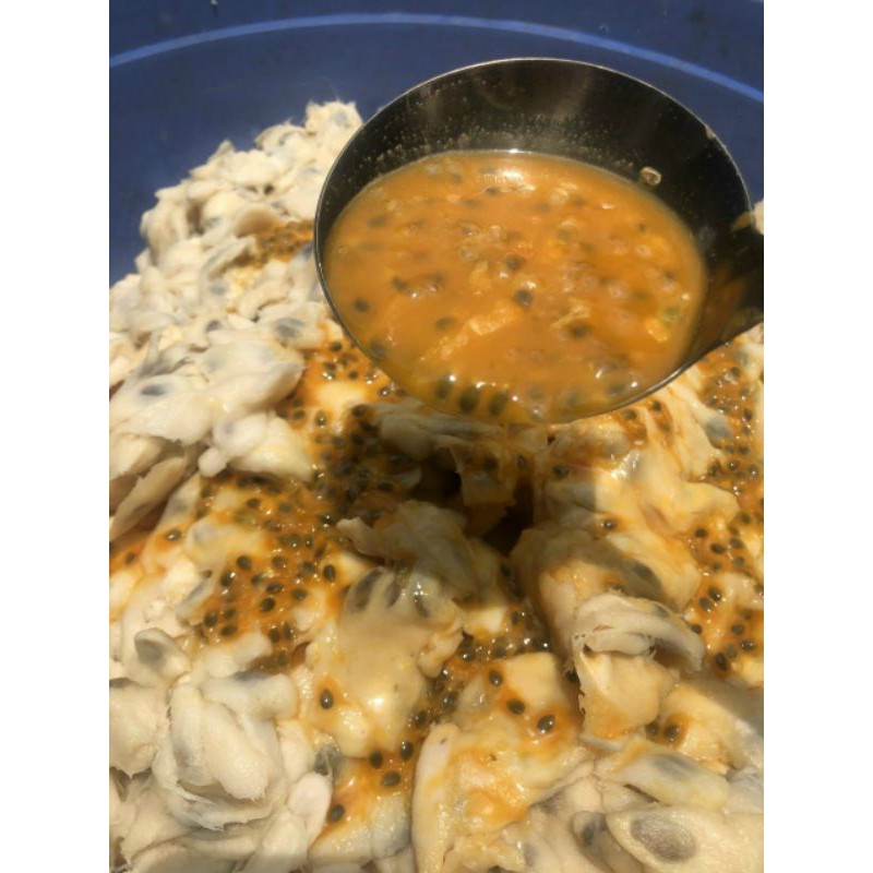 MÃNG CẦU SẤY CHANH DÂY CHẤM MUỐI TÔM