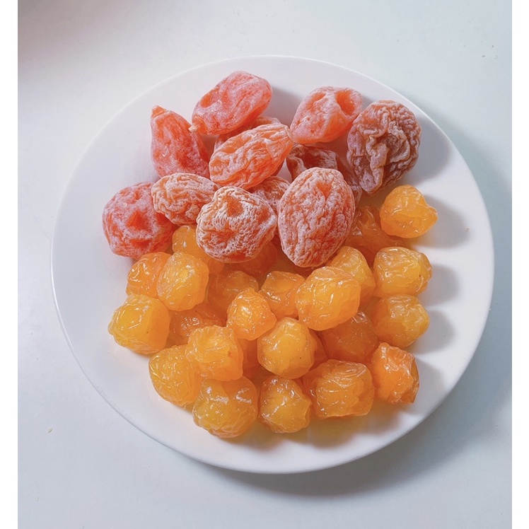 xí muội ô mai mix ( đào- oliu-mận ) hủ 400gr (dai-ngon-chua-ngọt), đồ ăn vặt ngon, đồ ăn vặt sạch