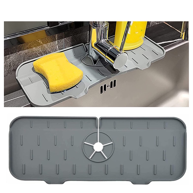 Thảm Silicone Gắn Vòi Nước Bồn Rửa Chén Chống Văng Nước Tiện Dụng