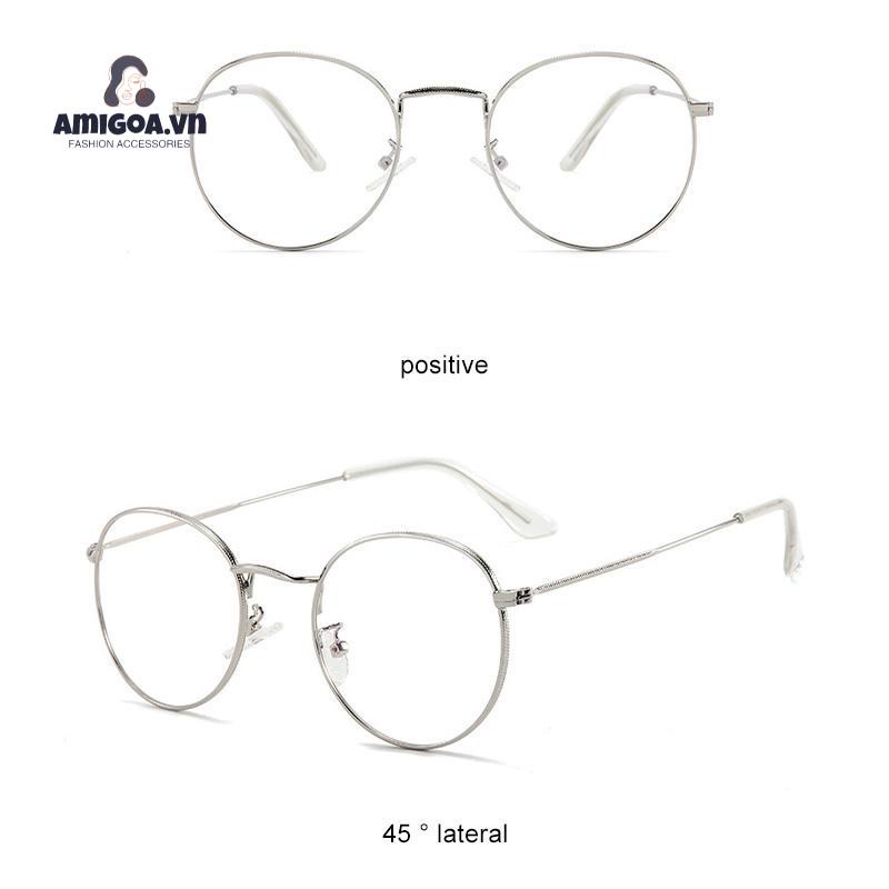 ✨✨Mắt Kính Chống Bức Xạ Bằng Kim Loại Phong Cách Cổ Điển Thời Trang Unisex