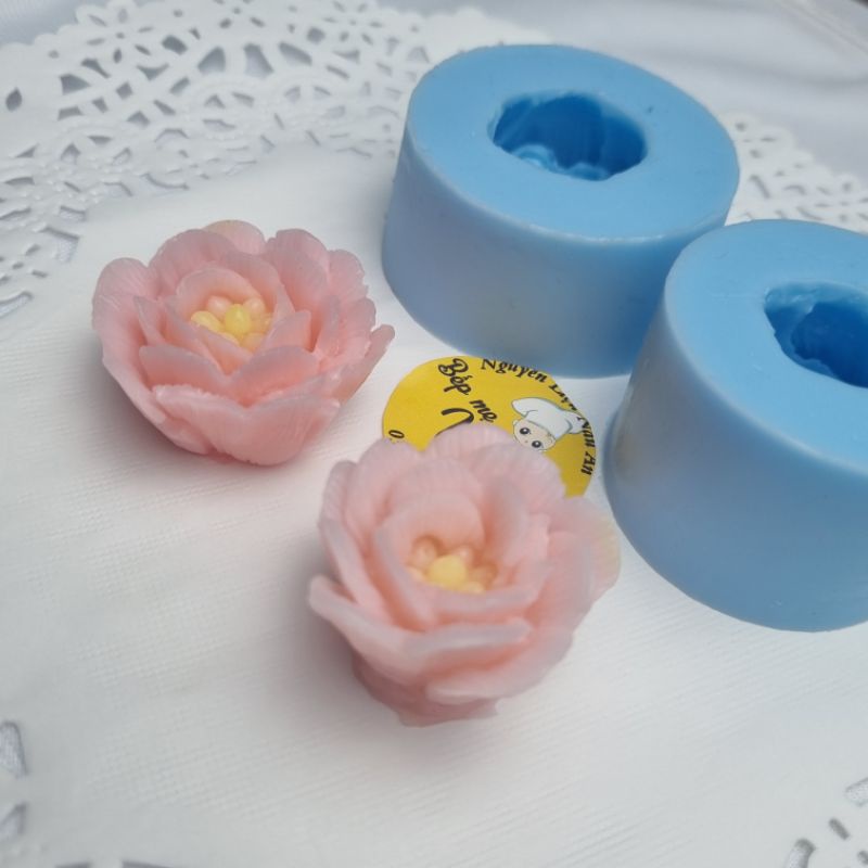 Set 2 Khuôn silicon hoa mẫu đơn thái mã  d12 d13