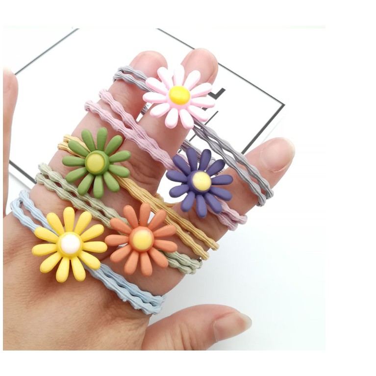 Dây Buộc Tóc Hoa Cúc Hoạ Mi Hàn Quốc Hot Trend.