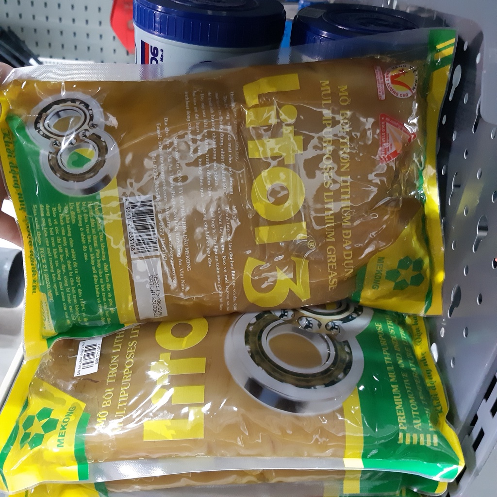 Mỡ bò bôi trơn chịu nhiệt Litol-3 Túi 800g / Lon 400g - Mỡ bò chịu nhiệt -Mekong
