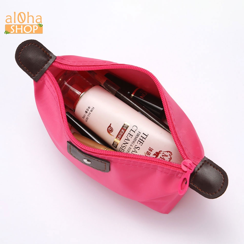 Túi đựng đồ dùng cá nhân, mỹ phẩm trang điểm T006 trơn chống thấm, nhỏ gọn, tiện lợi - al0ha Shop