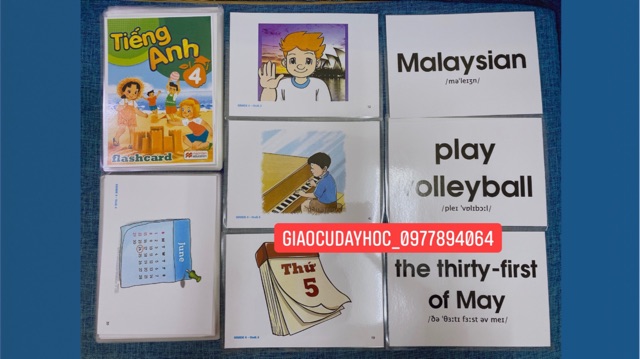 FLASHCARD TIẾNG ANH LỚP 4- ép plastic