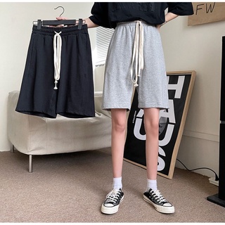 Quần short unisex nam nữ dáng lửng trơn chất nỉ xả kho