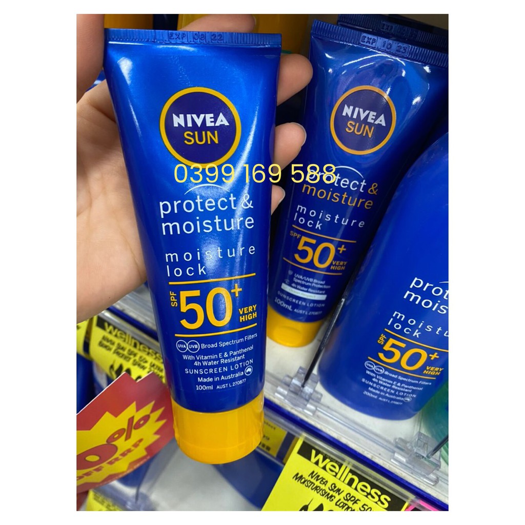 Kem Chống Nắng NIVEA Sun Protect & Moisture SPF 50+ (100ml)