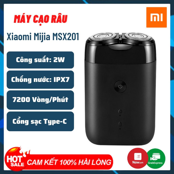Máy Cạo Râu Xiaomi Mijia MSX201 - Chống Nước, Vệ Sinh Dễ Dàng, Lưỡi Dao Kép Êm Ái, Dễ Chịu, Bảo Hành 12 Tháng