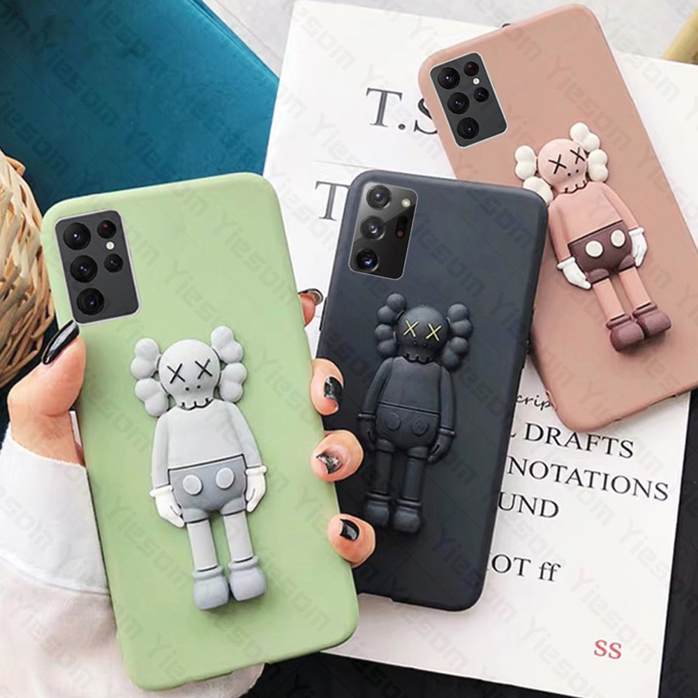 Ốp Điện Thoại TPU Mềm Hình Gấu Kaws Sesame Street Cho Samsung S22 Ultra S21 S20 FE Plus S21FE S20FE Note 20 10 Lite A81