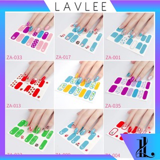 Bộ 14 Miếng Dán Móng Tay Dễ Thương Phong Cách Hàn Quốc Lav - 664
