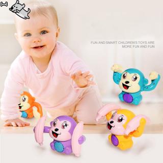 Eletric Roll Monkey Children Animal Light Music Cartoon Voice Control Banana Monkey 4 Colors Random